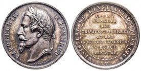 Jeton , Napoleon III Ministère de l'Istruction Publique, AG 19,91 gr. 35,2 mm , SUP