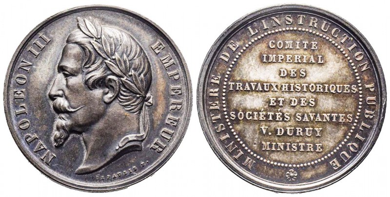 Jeton , Jeton Napoleon III Ministère de l'Istruction Publique, AG 20,42 gr. 34,9...