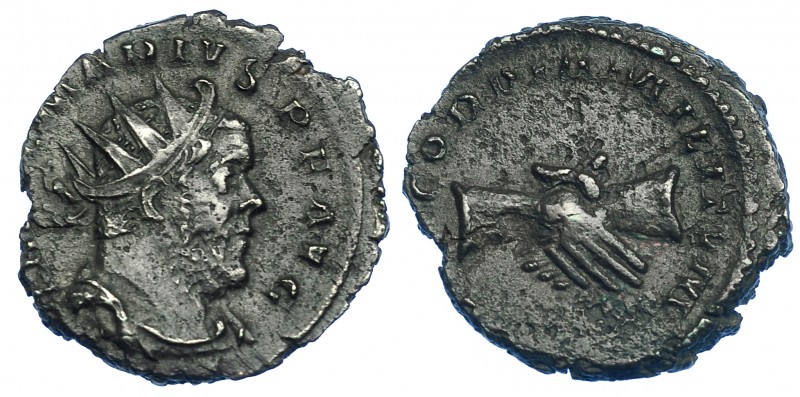 IMPERIO ROMANO. MARIO. Antoniniano. Colonia (269). A/ Busto radiado, drapeado y ...