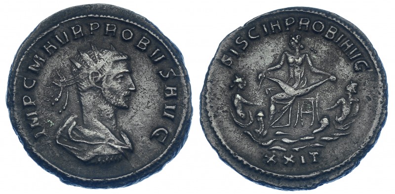 IMPERIO ROMANO. PROBO. Antoniniano. Siscia (276-278). R/ Siscia sentada entre lo...