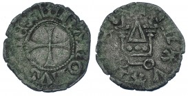 REINO DE NAVARRA. CARLOS EL MALO (1349-1387). Carlín negro. Ley. en anv. NAVARRE. VE 0,88 g. 17,5 mm. IV-235. MBC-. Muy escasa.
