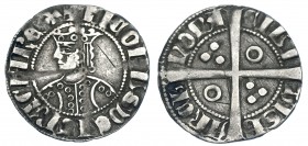 CORONA DE ARAGÓN. JAIME EL JUSTO (1291-1327). Croat. Barcelona. CIVI en anillo. AR 2,79 g. 24,2 mm. IV-335.1. Finas rayas, una en anv. y dos en rev. M...