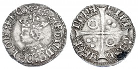 CORONA DE ARAGÓN. MARTÍN EL HUMANO (1396-1410). Croat. Barcelona. CIVI en tres puntos. AR 3,27 g. 25,8 mm. IV-511.1. MBC. Escasa.