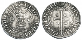 REINO DE MALLORCA. JAIME III DE MALLORCA (1324-1343). Real. Mallorca. A/ + IA DEI GRA REX MAIORICAR. R/+ COMES ROSIL ET CERITANIE. AR 3,86 g. 26,1 mm....