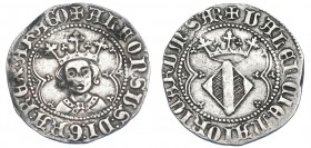 CORONA DE ARAGÓN. ALFONSO EL MAGNÁNIMO (1416-1458). Real. Valencia. ARAGO/SAR al final de las ley. de anv. y rev. AR 3,23 g. 23,2 mm. IV-864.2. Leves ...