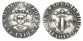 CORONA DE ARAGÓN. ALFONSO EL MAGNÁNIMO (1416-1458). Real. Valencia. ARAGO/SAR al final de las ley. de anv. y rev. AR 3,24 g. 23,6 mm. IV-864.2. Leve v...