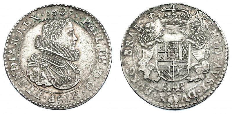 COLECCIÓN DE DUCATONES Y PATAGONES DE DOBLE PESO. FELIPE IV. Doble ducatón. 1631...