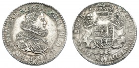 COLECCIÓN DE DUCATONES Y PATAGONES DE DOBLE PESO. FELIPE IV. Doble ducatón. 1631. Amberes. A/ PHIL. IIII. D. G. HISP. ET. INDIAR. REX. R/ . ARCHID- AV...