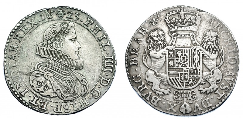 COLECCIÓN DE DUCATONES Y PATAGONES DE DOBLE PESO. FELIPE IV. Doble ducatón. 1623...