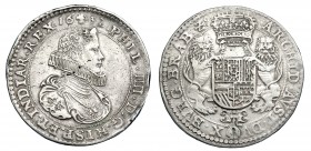 COLECCIÓN DE DUCATONES Y PATAGONES DE DOBLE PESO. FELIPE IV. Doble ducatón. 1632. Bruselas. A/ . PHIL. IIII. D. G. HISP. ET. INDIAR. REX. R/ . ARCHID ...
