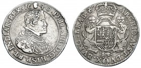 COLECCIÓN DE DUCATONES Y PATAGONES DE DOBLE PESO. FELIPE IV. Doble ducatón. 1640. Amberes. A/ . PHIL. IIII. D. G. HISP. ET. INDIAR. REX. R/ . ARCHID ....