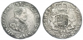 COLECCIÓN DE DUCATONES Y PATAGONES DE DOBLE PESO. FELIPE IV. Doble ducatón. 1650. Amberes. A/ . PHIL. IIII. D. G. HISP. ET. INDIAR. REX. R/ . ARCHID ....