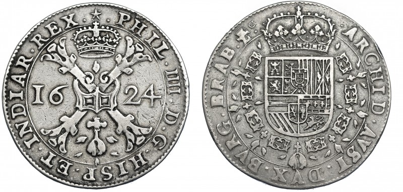 COLECCIÓN DE DUCATONES Y PATAGONES DE DOBLE PESO. FELIPE IV. Doble patagón. 1624...