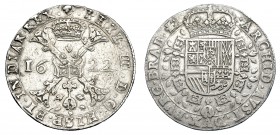 COLECCIÓN DE DUCATONES Y PATAGONES DE DOBLE PESO. FELIPE IV. Doble patagón. 1622. Bruselas. A/ . PHIL. IIII. D. G. HISP. ET. INDIAR. REX. R/ . ARCHID....