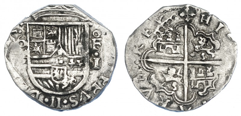 FELIPE II. Real. 1593. Valladolid. F. 3 parcialmente visible. AC-300. MBC. Muy e...