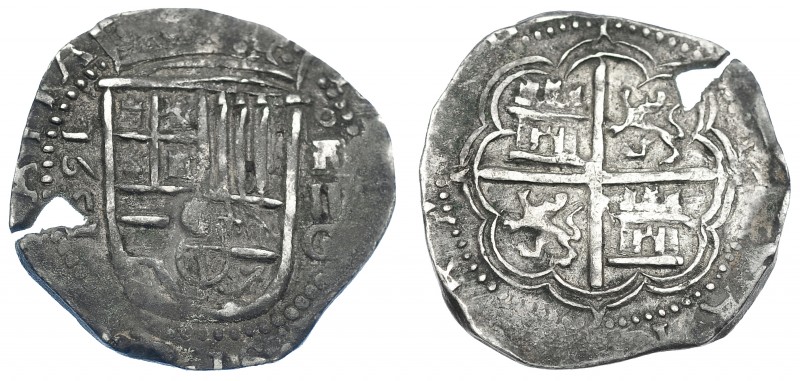 FELIPE II. 2 reales. 1591. Granada. F. AC-321. Cospel falto. MBC+. Escasa.