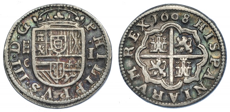 FELIPE III. Real. 1608. Segovia. C. AC-517. Ligera pátina. MBC+.