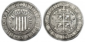 FELIPE III. 8 reales. 1611. Zaragoza. AC-996. MBC. Muy rara.