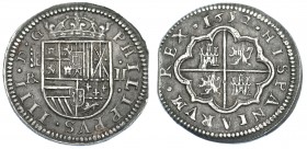 FELIPE IV. 2 reales. 1652. Segovia. BR. AC-964. Leve final de plancha. MBC+.