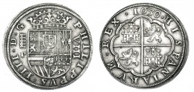 FELIPE IV. 8 reales. 1630. Segovia P. AC-1588. MBC+. Rara en esta conservación.