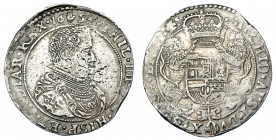 FELIPE IV. 1/2 ducatón. 1654. Amberes. KM-73.1. Ligera plata agria. MBC.