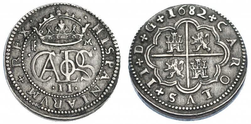 CARLOS II. 2 reales. 1682. Segovia. M. AC-442. EBC-.