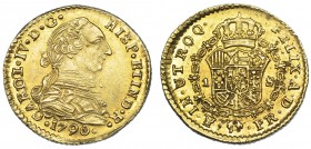 CARLOS IV. Escudo. 1790. Potosí. PR. VI-980. B.O. EBC. Rara en esta conservación.