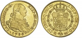 CARLOS IV. 2 escudos. 1790. Madrid. MF. VI-1040. B.O. EBC/EBC+.
