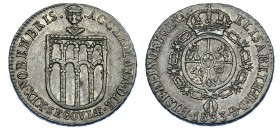 ISABEL II. Medalla de Proclamación. 1833. Segovia. AE. 24,5 mm. H-30 vte. MBC+.
