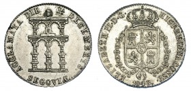 ISABEL II. Medalla Mayoría de edad. 1843. Segovia. AR 23,5 mm. H-15. MBC+.