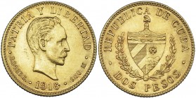 CUBA. 2 pesos. 1916. KM-17. Pequeñas marcas. EBC/EBC+.