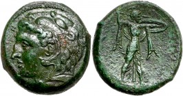 Sicily, Syracuse - Pyrrhos - ae Litra. (278-276 BC)
A/ ΣΥΡΑΚΟΣΙΩΝ
R/ -
Reference: HGC.2.1450
Very fine -
9.83g - 21.54mm - 11h.