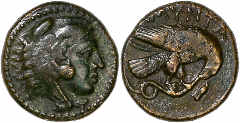 Kings of Macedon , Amyntas III - Ae - (394/3-370/69 BC)
A/ - 
R/ AMYNTAS
Referen...