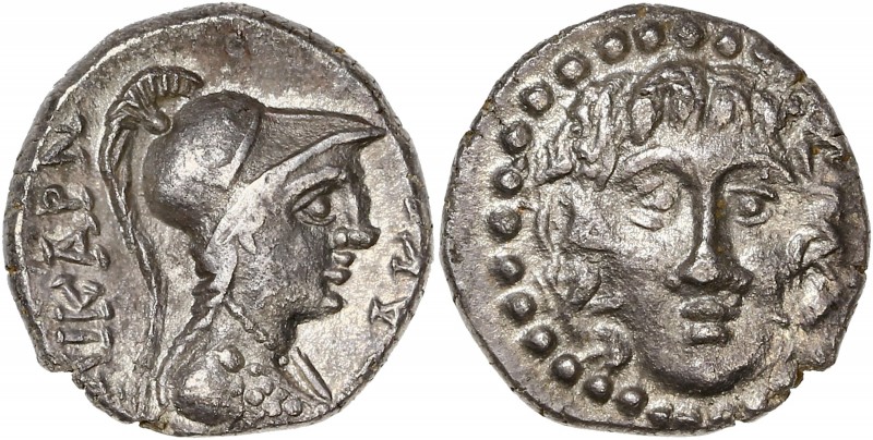 Karia, Halikarnassos - Ar Drachm - (150-50 BC)
A/ - 
R/ ΑΛΙΚΑΡΝ / ΔΡΑΚΩΝ
Referen...