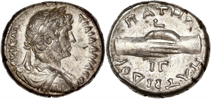 Egypt - Alexandria - Hadrian - Bi Tetradrachm (117-138 AD)
A/ ΑΥΤ ΚΑΙ ΤΡΑΙ ΑΔΡΙΑ...