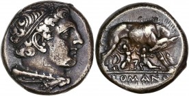 Anonymous - Ar Didrachm (264-255 BC) - Rome/Neapolis 
A/ -
R/ ROMA
Reference: Cr 20/1
Very fine - Cabinet tone 
6,95g - 18.9mm - 7h.