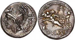 L. Julius L.f.Caesar (103 BC) - Ar Denarius - Rome
A/ CAESAR
R/ L• VLI L F
Reference: Cr 320/1
Good very fine
3,80g - 17.05mm - 10h.