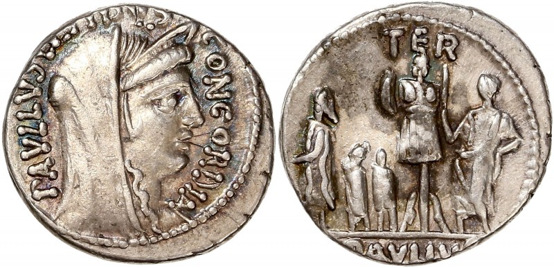 L. Aemilius Lepidus Paullus (62BC) Ar Denarius - Rome 
A/ PAVLLVS LEPIDVS CONCOR...