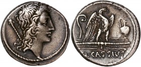 Q. Cassius Longinus (55BC) Ar Denarius - Rome
A/ -
R/ Q CASSIVS
Reference: Cr 428/3
Very fine 
3,70g - 19mm - 12h.