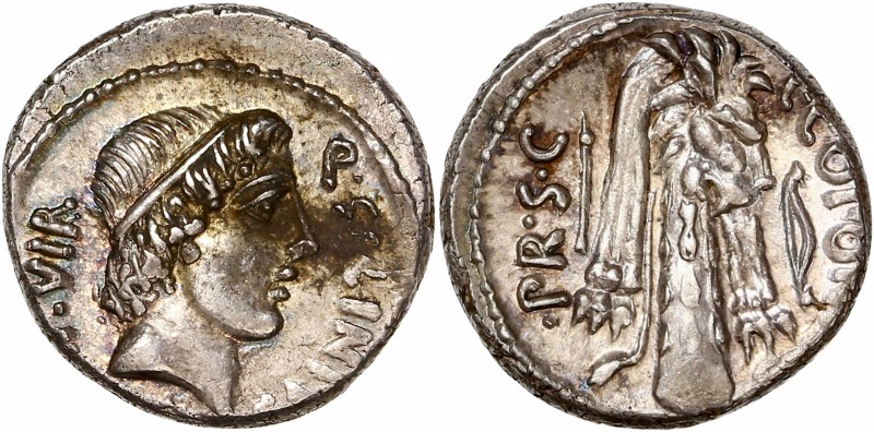 Q. Sicinius and C. Coponius (49BC) Ar Denarius - Rome 
A/III VIR // Q SICINIVS
R...