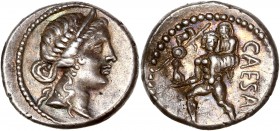 Julius Caesar (49BC-44BC) Ar Denarius - Africa 
A/ -
R/ CAESAR
Reference: Cr 458/1
Near extremely fine - nice example 
3,83g - 17.48mm - 6h.