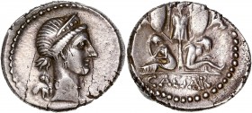 Julius Caesar (49BC-44BC) Ar Denarius - Military Mint 
A/ -
R/ CAESAR
Reference: Cr 468/1
Very fine 
4,01g - 18.87mm - 6h.