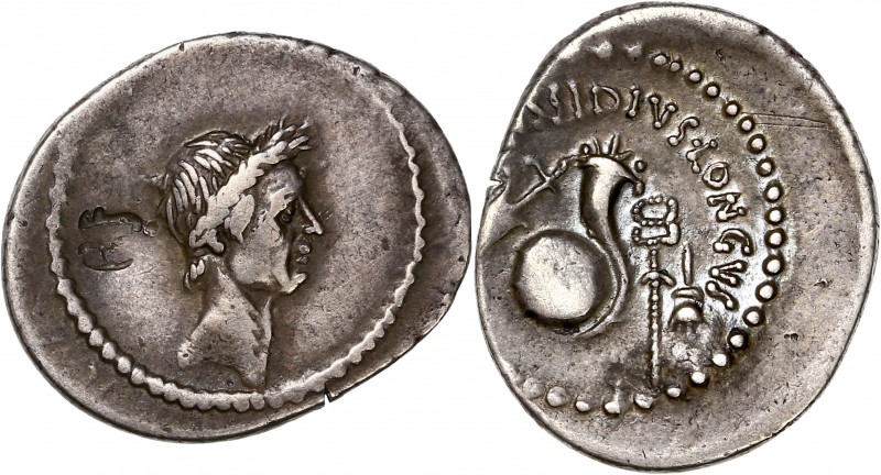 Julius Caesar (49BC-44BC) Ar Denarius - Rome
A/ -
R/ L MVSSIDIVS LONGVS
Refer...