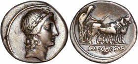 Octavian (30BC-27BC) Ar Denarius - Rome 
A/ -
R/ IMP CAESAR
Reference: RIC 272
Very fine - 
3,78g - 19.22mm - 6h.
