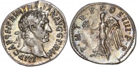 Trajan (98-117) Ar Denarius - Rome 
A/ IMP CAES NERVA TRAIAN AVG GERM
R/ P M TR P COS IIII P P
reference: RIC 58
Extremely Fine - Lustrous and iridesc...