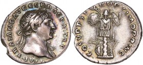 Trajan (98-117) Ar Denarius - Rome 
A/ IMP TRAIANO AVG GER DAC P M TR P
R/ COS V P P S P Q R OPTIMO PRINC
reference: RIC 147
Near extremely Fine - nic...