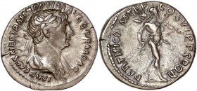 Trajan (98-117) Ar Denarius - Rome
A/ IMP CAES NER TRAIAN OPTIM AVG GERM DAC
R/ PARTHICO P M TR P COS VI P P S P Q R
reference: RIC 331
Very Fine
2,99...