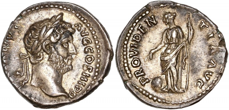 Hadrian (117-138) Ar Denarius - Rome 
A/ HADRIANVS AVG COS III P P
R/ PROVIDENTI...