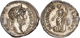 Hadrian (117-138) Ar Denarius - Rome 
A/ HADRIANVS AVG COS III P P
R/ PROVIDENTIA AVG
reference: RIC 261
Near extremely fine 
3,47g - 18mm - 6h.