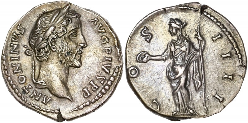 Antoninus Pius (138-161) Ar Denarius - Rome 
A/ ANTONINVS AVG PIVS P P
R/ COS II...